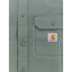 Cotton shirt with logo patch