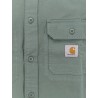 Cotton shirt with logo patch