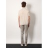 Mélange cotton and linen polo shirt