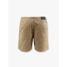 Corduroy bermuda shorts with logo embroidery