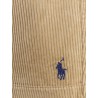 Corduroy bermuda shorts with logo embroidery