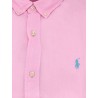 Linen shirt with logo embroidery