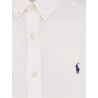 Linen shirt with logo embroidery