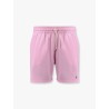 Nylon swim trunk with logo embroidery