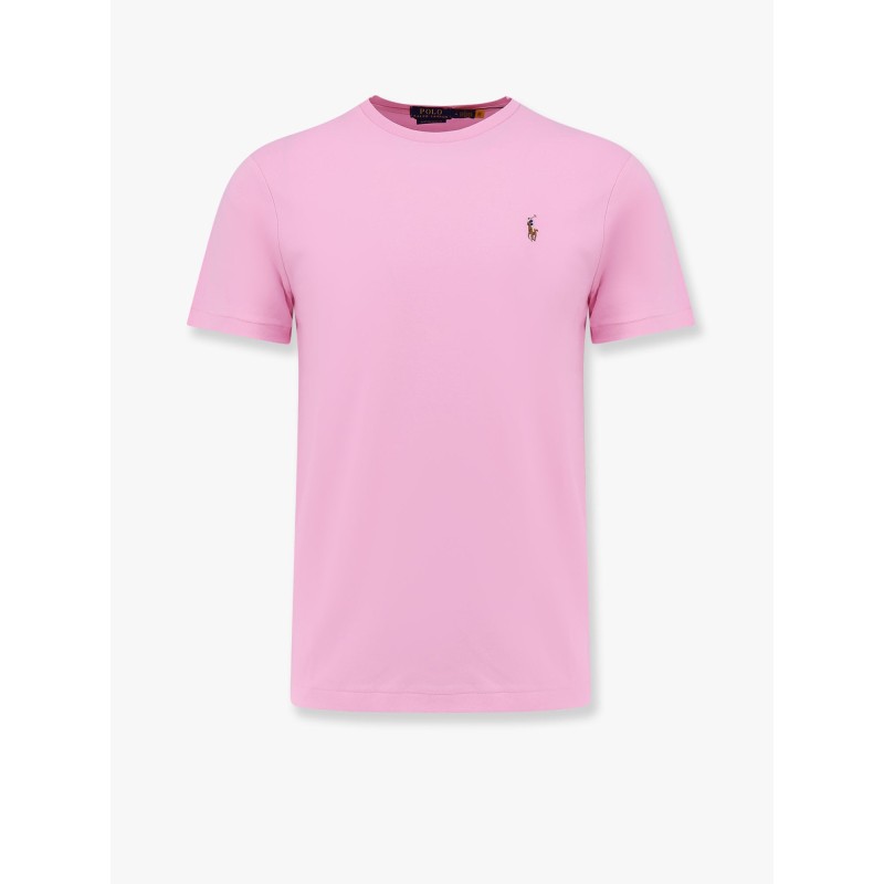 Cotton T-shirt with logo embroidery