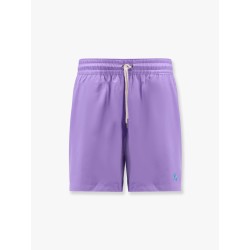 Nylon swim trunk with logo embroidery