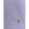 Cotton blend striped swim trunk with logo embroidery