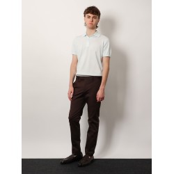 Edge stretch cotton trousers