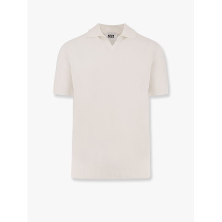 Cotton crepe polo shirt