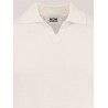 Cotton crepe polo shirt