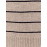 Super fine merino wool striped polo shirt