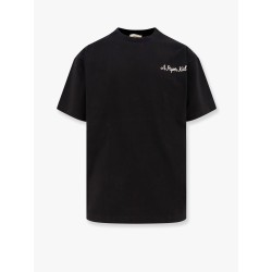 Cotton t-shirt with logo embroidery