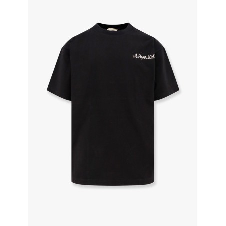 Cotton t-shirt with logo embroidery