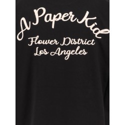 Cotton t-shirt with logo embroidery