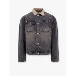 Work washed denim jacket