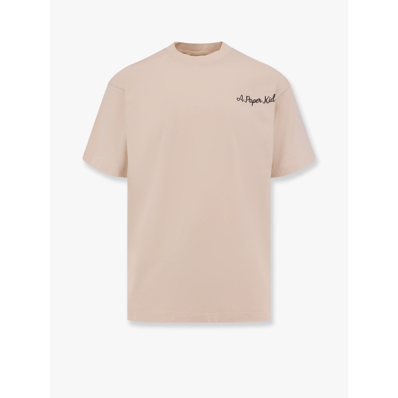 Cotton t-shirt with logo embroidery