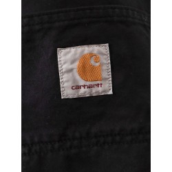 Single knee cotton bermuda shorts with logo patch