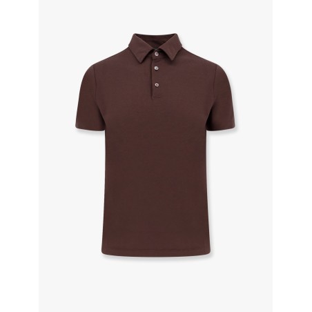 Icecotton polo shirt with lateral slits