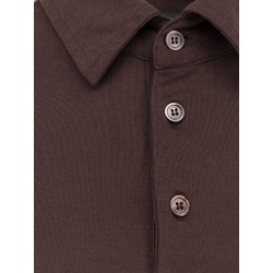 Icecotton polo shirt with lateral slits