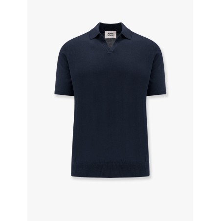 Cotton crepe polo shirt