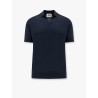 Cotton crepe polo shirt