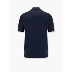 Cotton crepe polo shirt