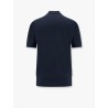 Cotton crepe polo shirt