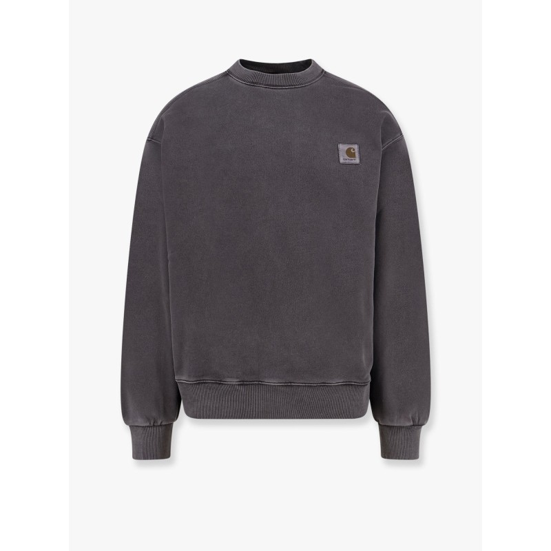 Cotton sweatshirt with washed out effect