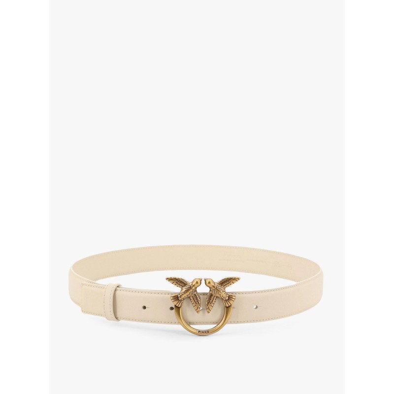Berry leather belt