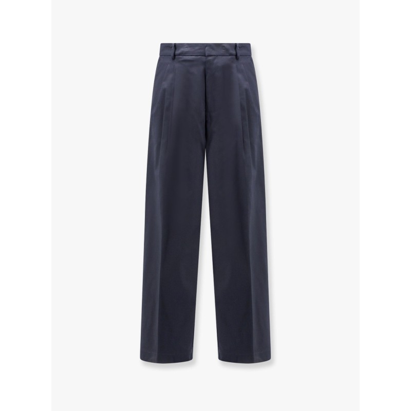 Cotton trouser with frayed edges