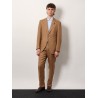 Feeling linen suit with removable iconic brooch
