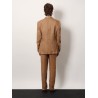 Feeling linen suit with removable iconic brooch