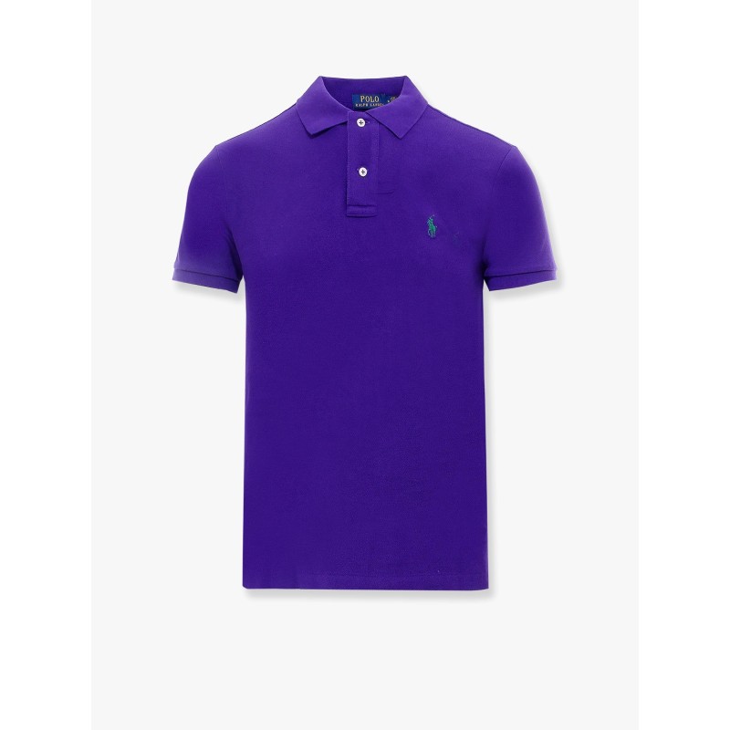 Cotton polo shirt with embroidered logo