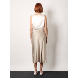 Satin longuette skirt