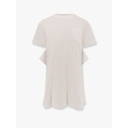 Dress with draped cotton inserts on the back