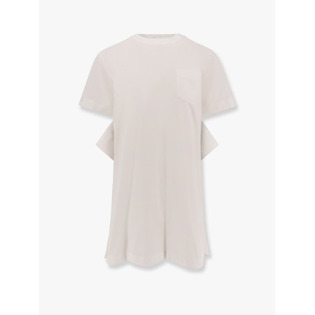 Dress with draped cotton inserts on the back