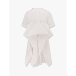 Dress with draped cotton inserts on the back