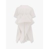 Dress with draped cotton inserts on the back