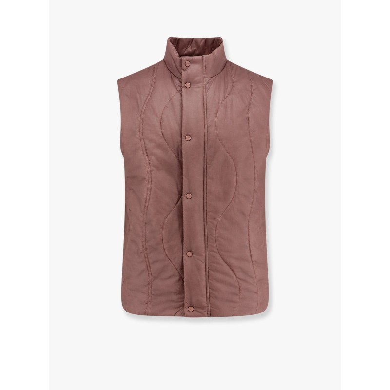 Laminar padded and quilted sleeveless jacket