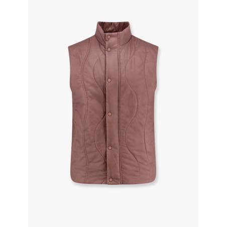 Laminar padded and quilted sleeveless jacket
