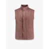 Laminar padded and quilted sleeveless jacket