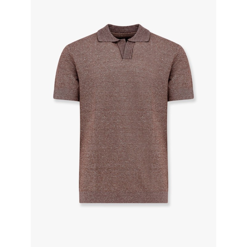 Parson cotton, linen and silk polo shirt