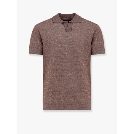 Parson cotton, linen and silk polo shirt