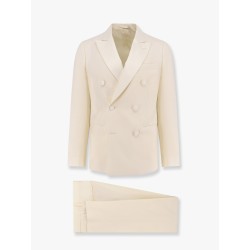 Virgin wool tuxedo with satin lapel