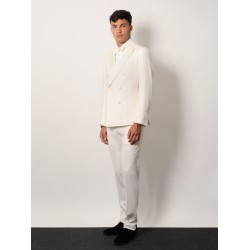 Virgin wool tuxedo with satin lapel