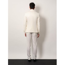 Virgin wool tuxedo with satin lapel