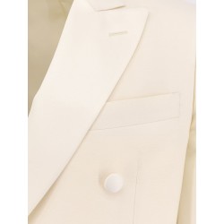 Virgin wool tuxedo with satin lapel
