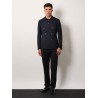 Viscose and cotton knit polo shirt