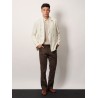 Roma double-breasted blazer with removable iconic brooch
