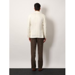 Roma double-breasted blazer with removable iconic brooch